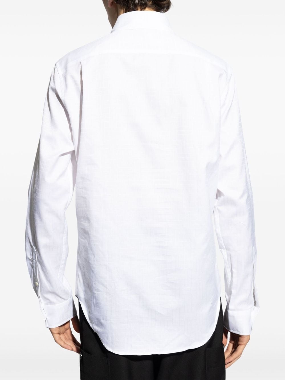 patterned-jacquard cotton shirt - 4