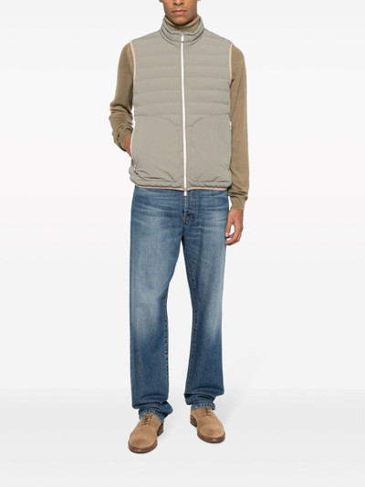 Brunello Cucinelli stand-up goose-down gilet outlook