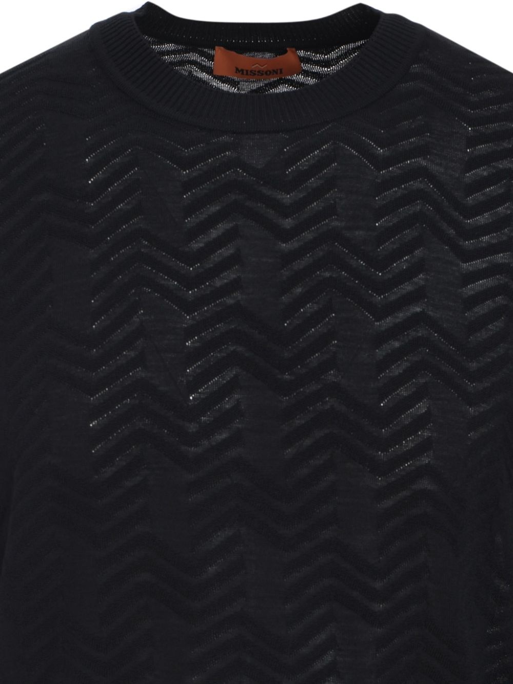 chevron-knit sweater - 3