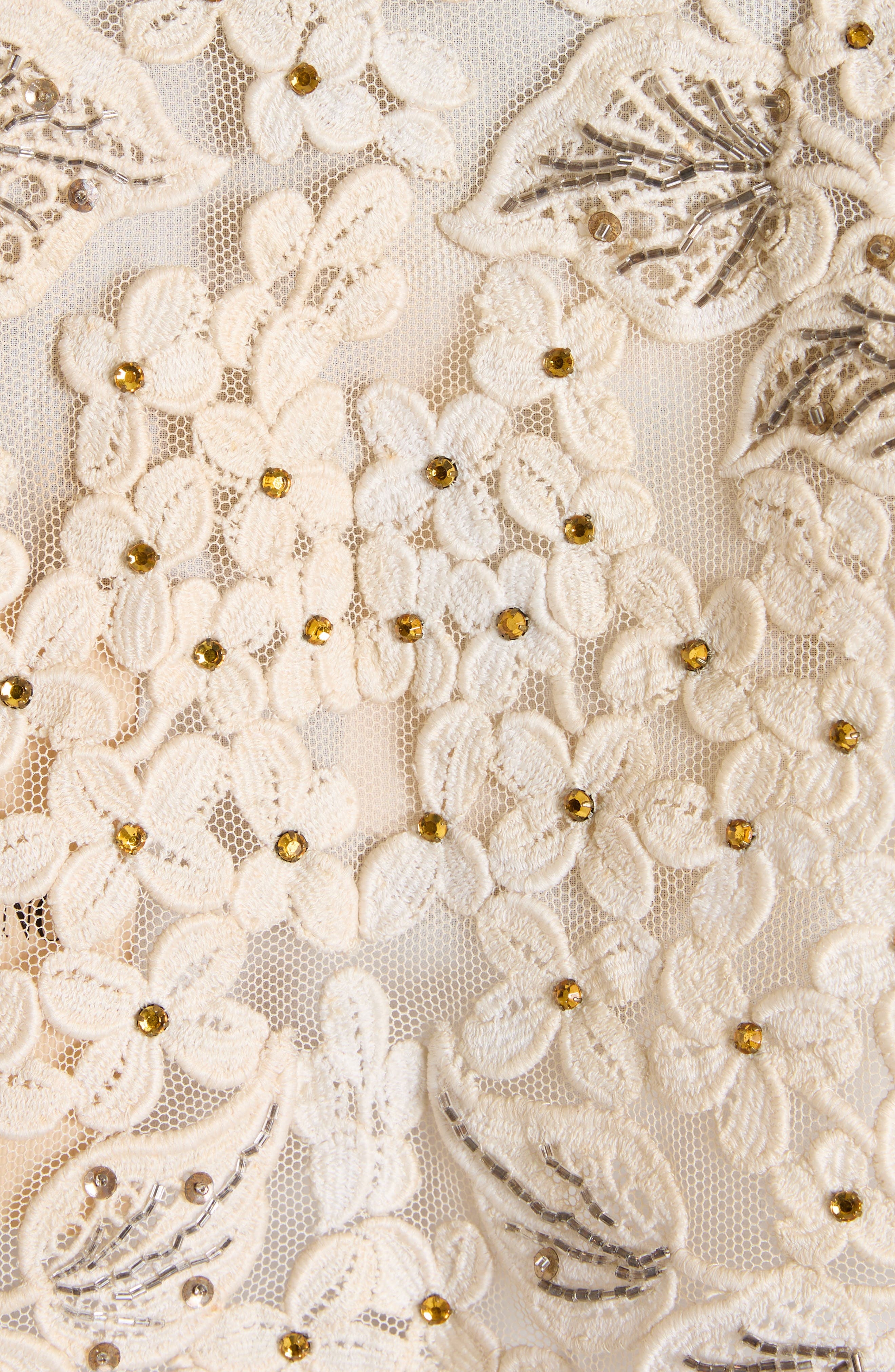 Valentino Garavani Lace Embellished Cotton Muslin Midi Dress in Ivory at Nordstrom - 5