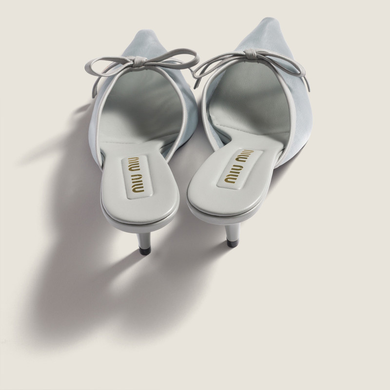 Miu Miu Mesh fabric heeled mules outlook