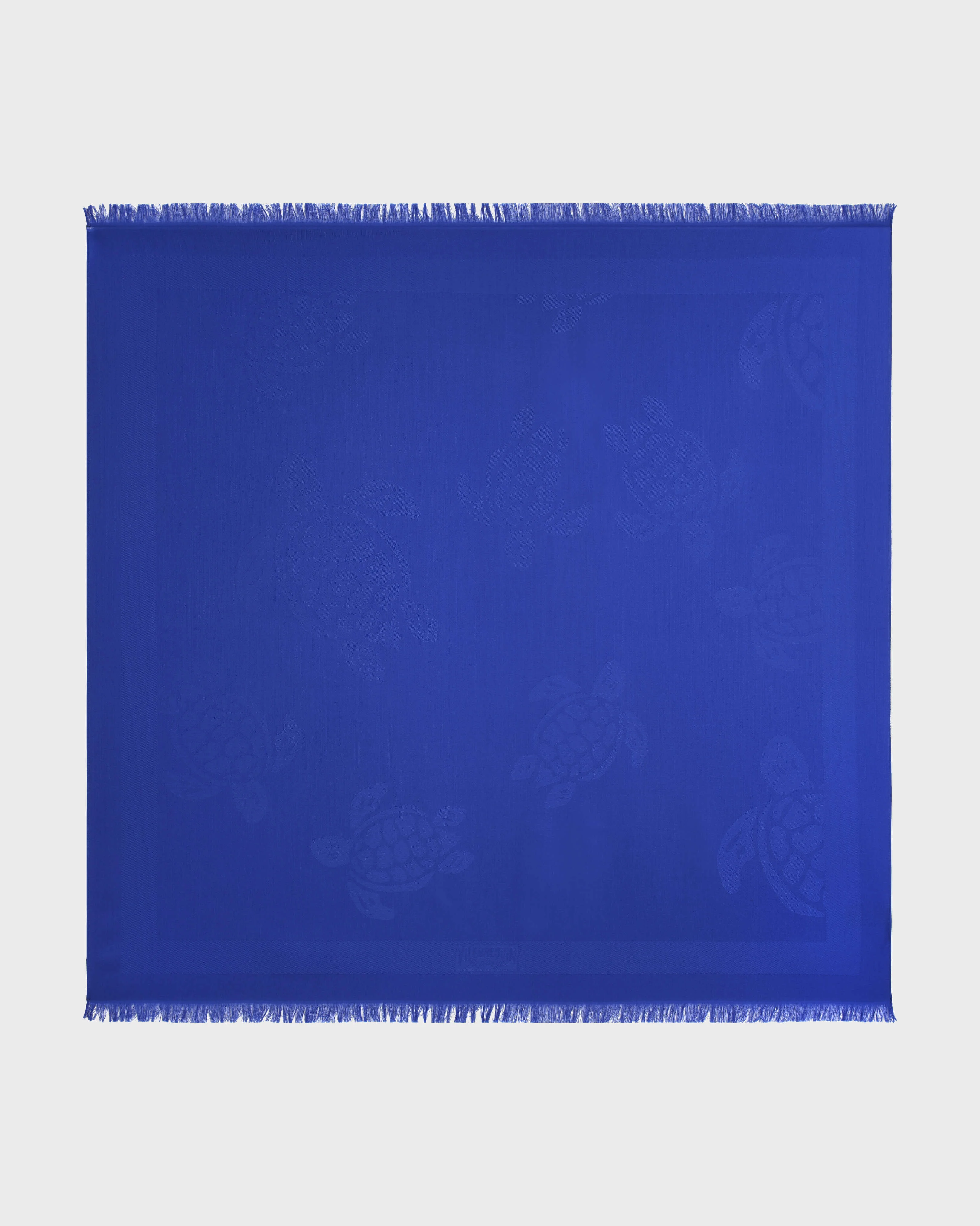 UNISEX WOOL AND SILK SCARF TURTLE JACQUARD - 1