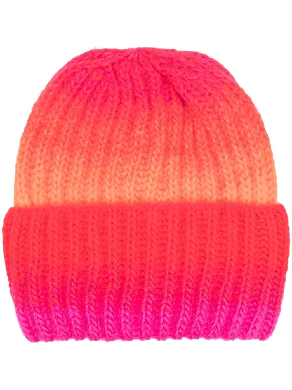 gradient-effect knit beanie - 1