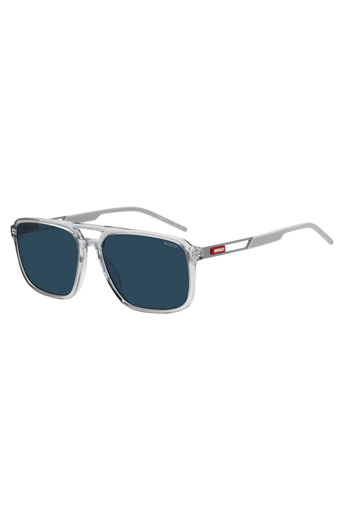 RUBBER-LOGO SUNGLASSES IN CLEAR ACETATE - 1