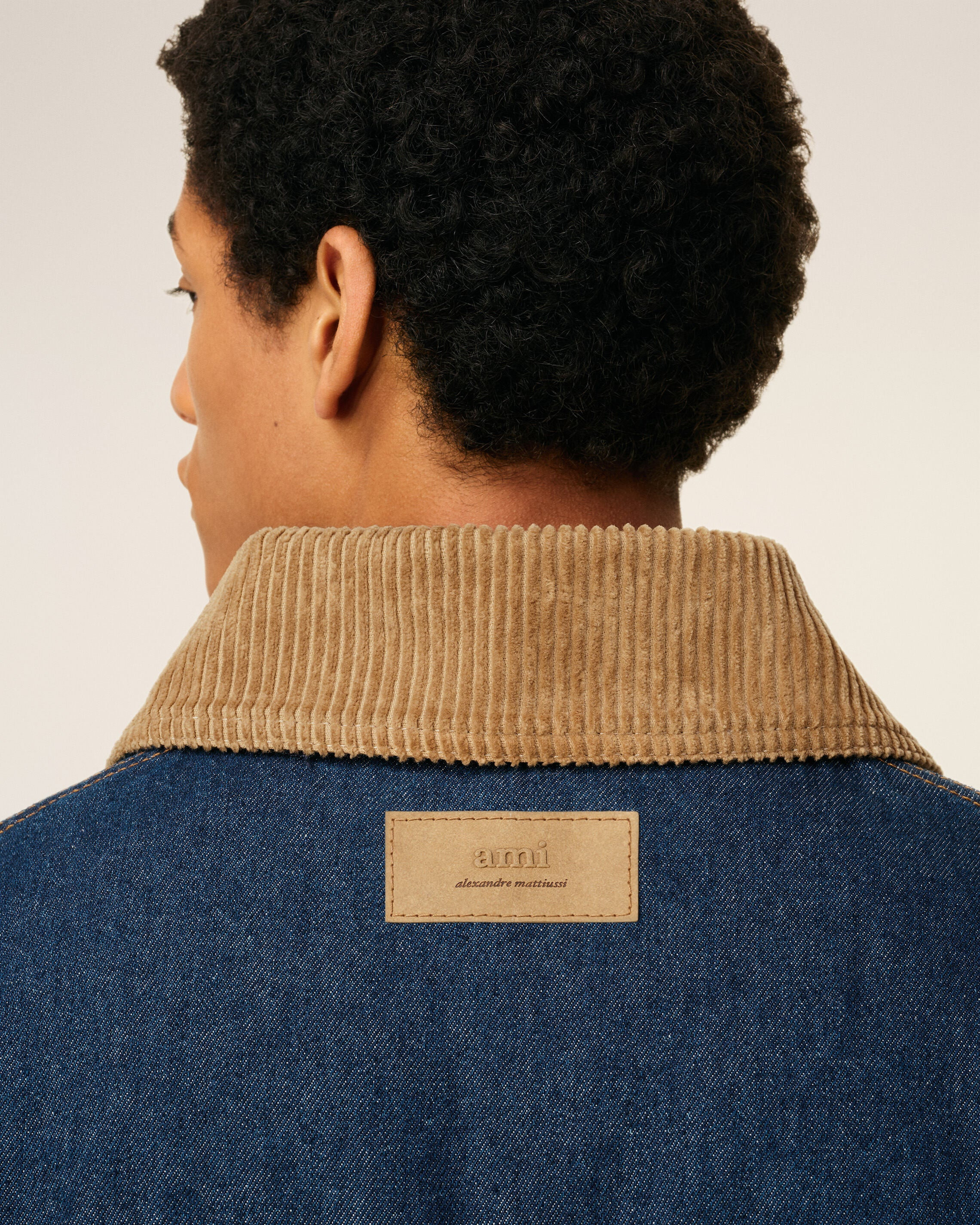 BLUE COTTON PADDED WORKER JACKET - 4