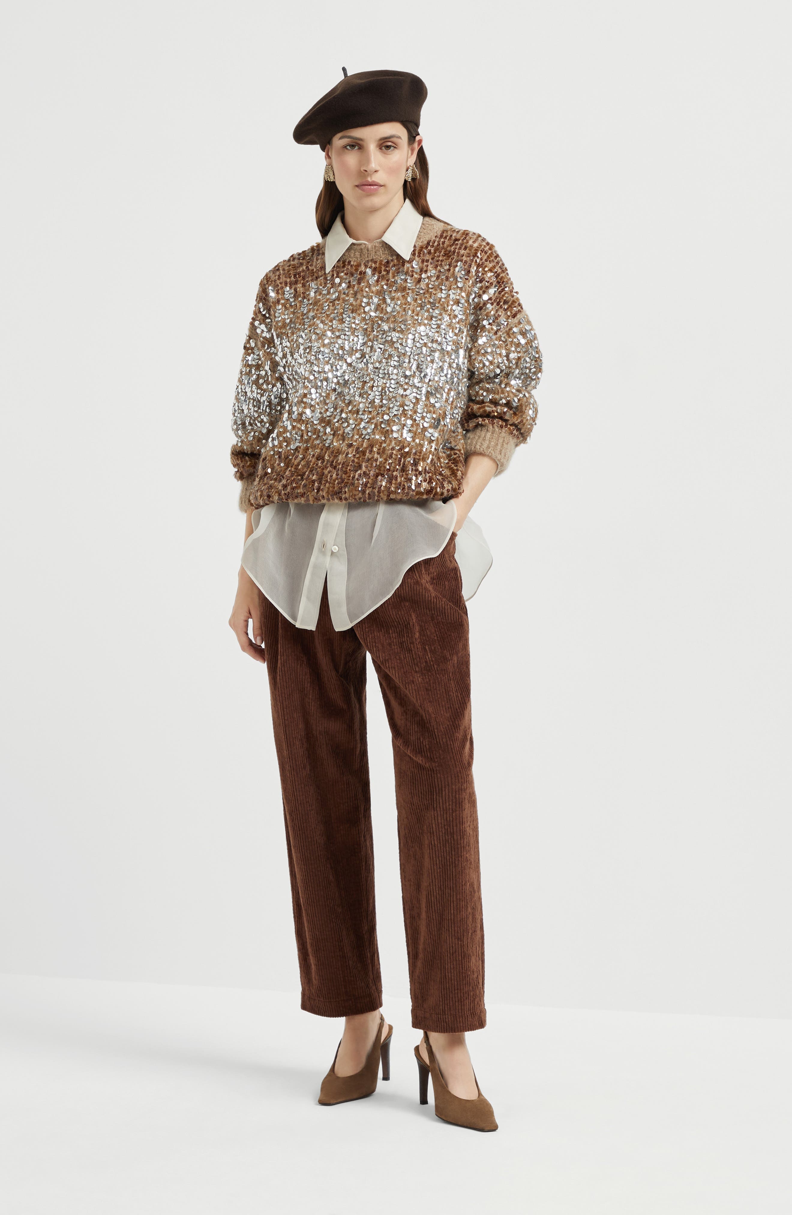 Brunello Cucinelli Corduroy Baggy trousers in Brown at Nordstrom - 5