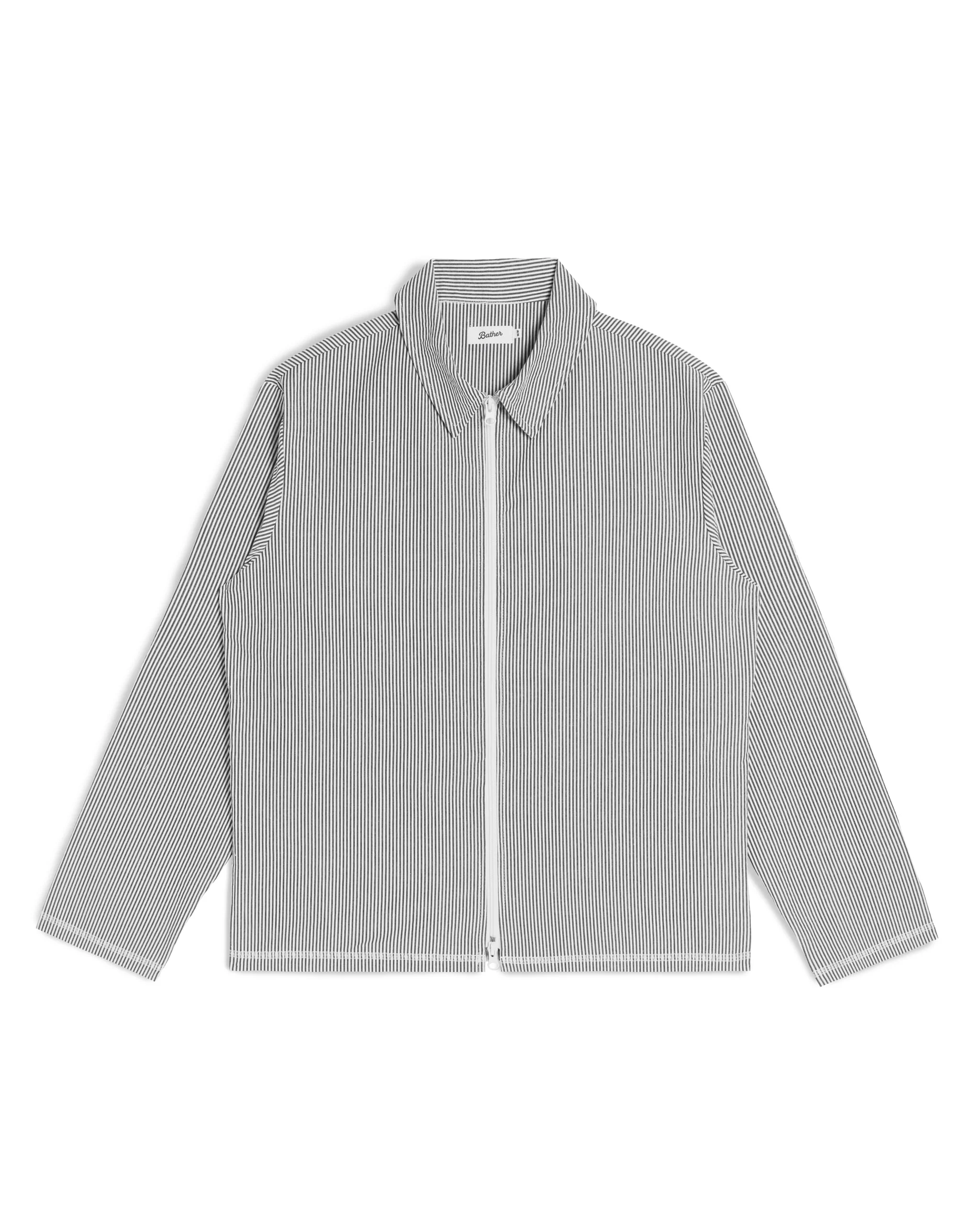 Navy Pinstripe Tour Jacket - 1