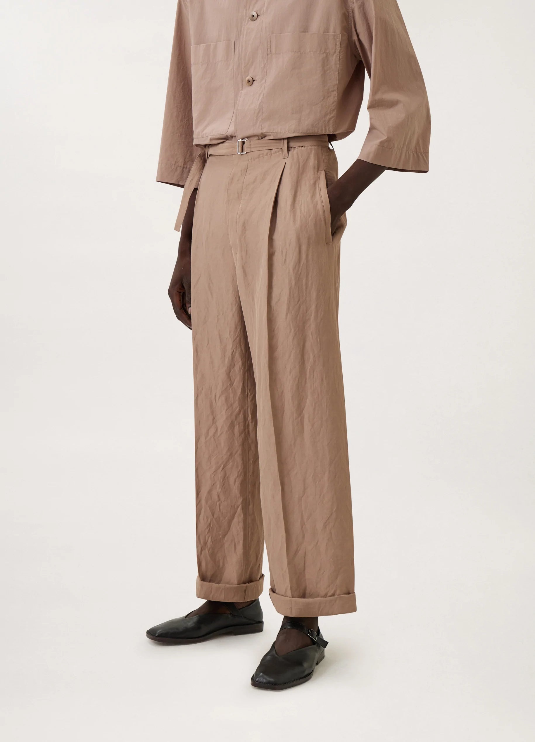 BELTED EASY PANTS
LINEN VISCOSE - 3