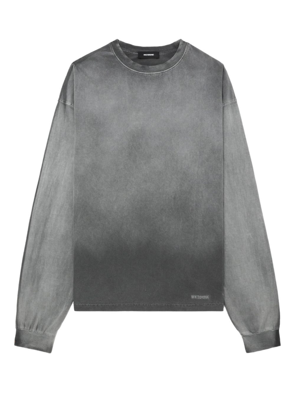 long-sleeve washed-effect T-shirt - 1