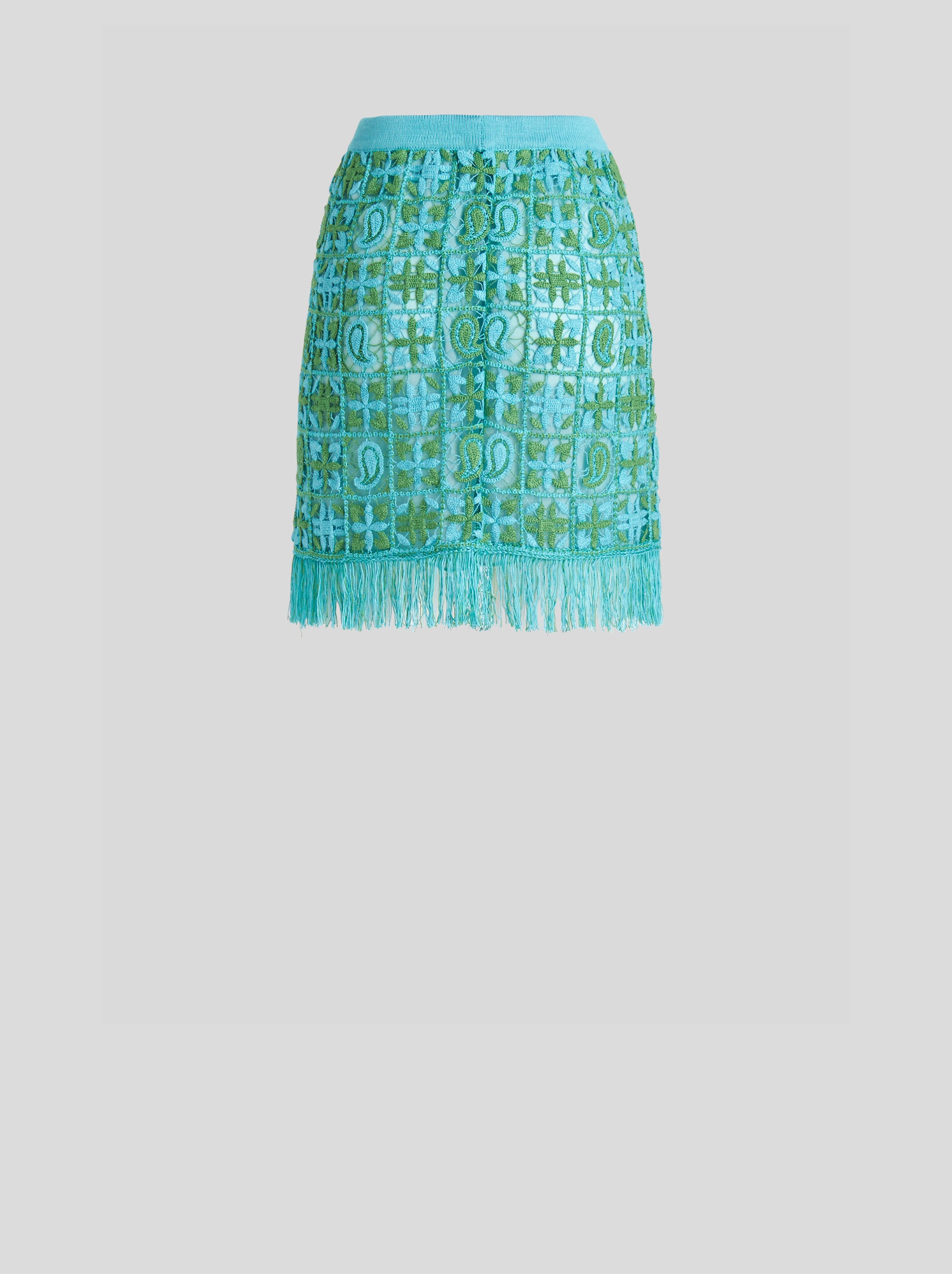 MINI KNIT SKIRT WITH FRINGES - 5