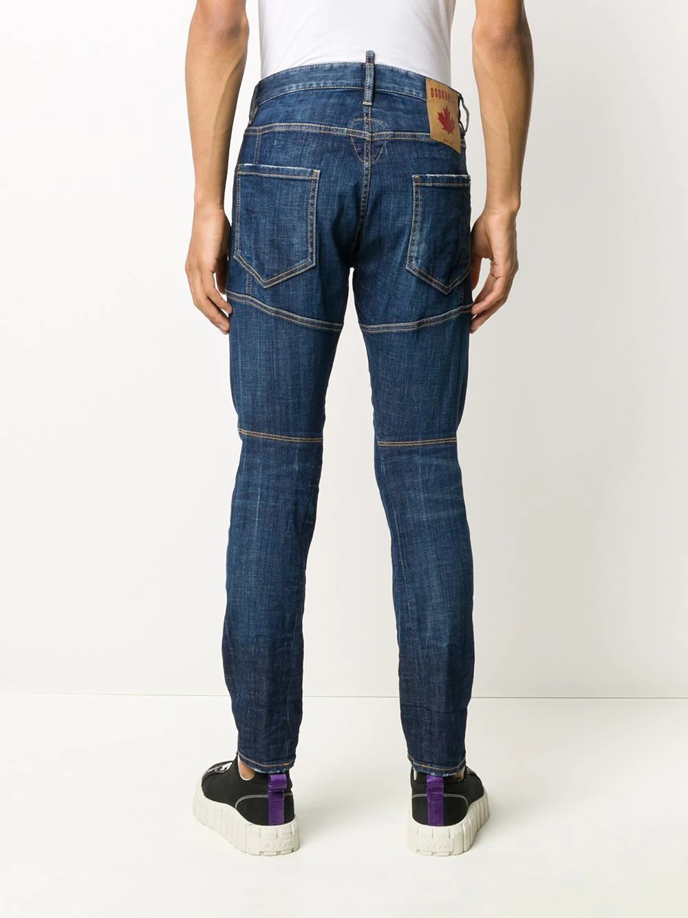 distressed slim-fit jeans - 4