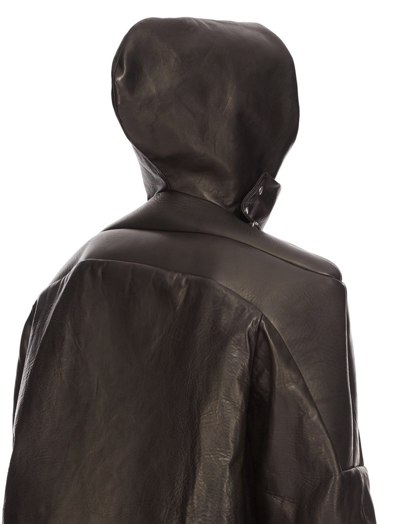 Black Hollywood Jumbo Stooges Cropped Leather Jacket 6