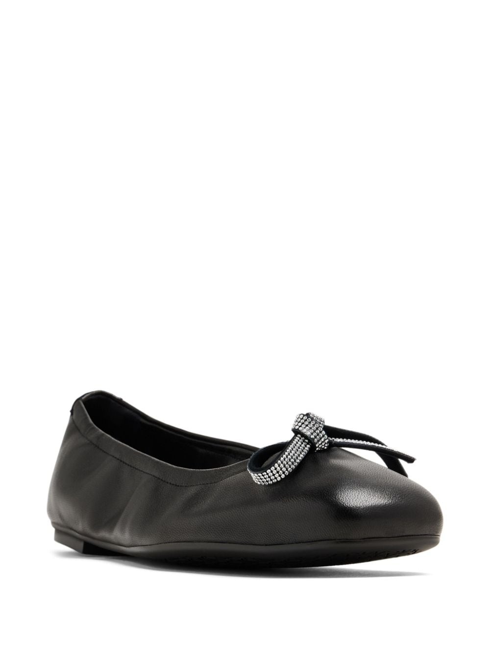 bow-detail leather ballerina shoes - 2