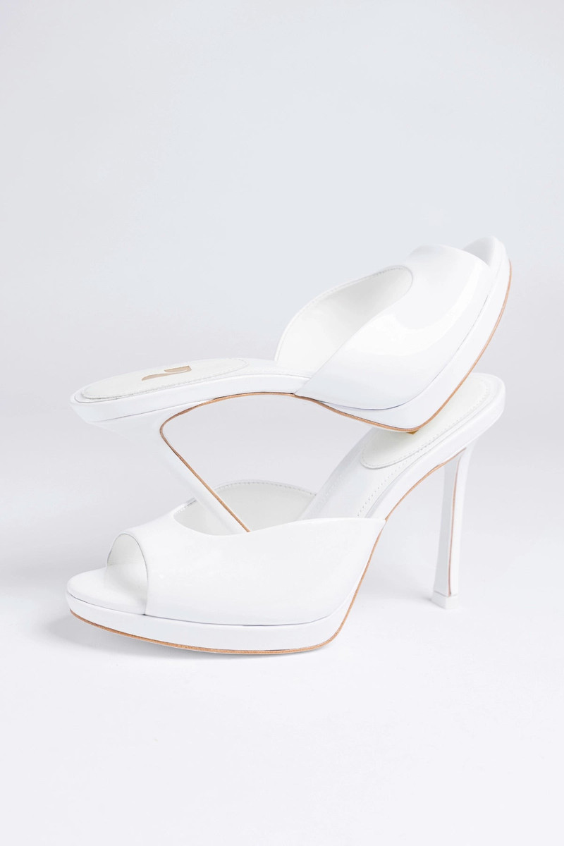 Jasmine Platform Mule White Patent Leather 3