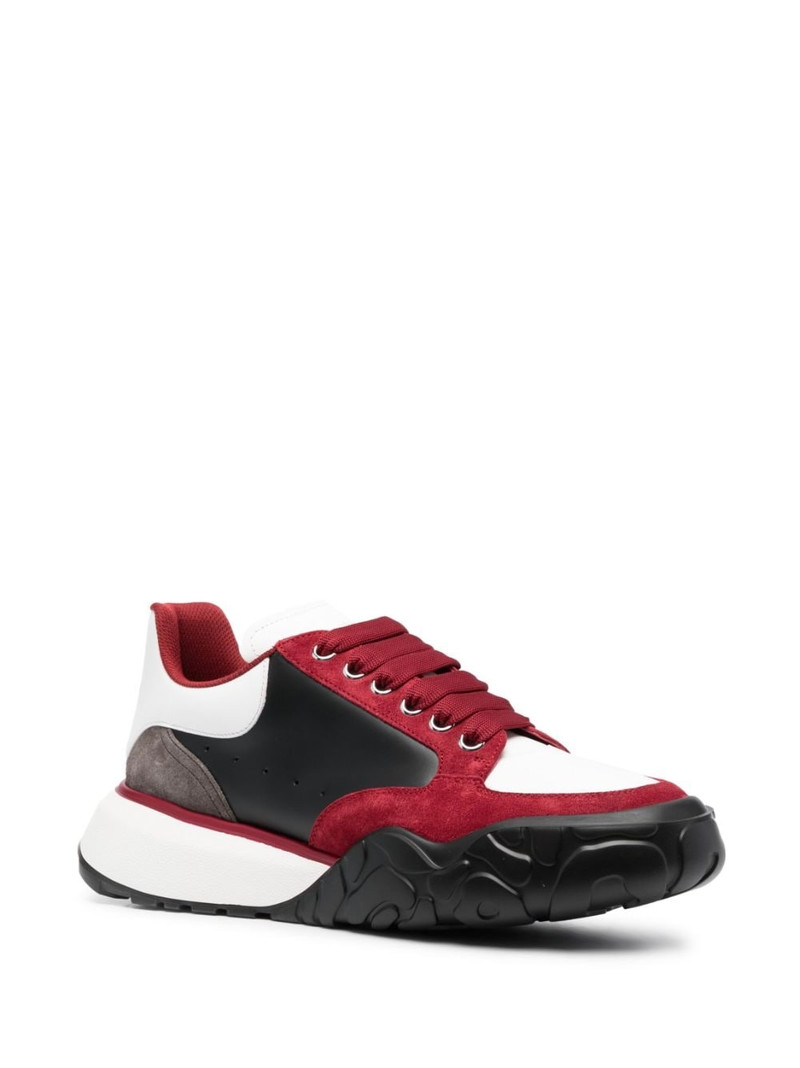 Alexander McQueen colour-block leather low-top sneakers outlook