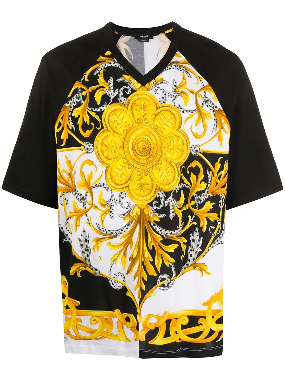 baroque print raglan T-shirt - 1