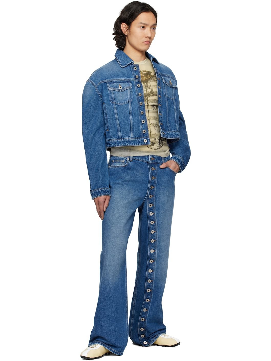Blue 'The Buttoned' Denim Jacket - 4