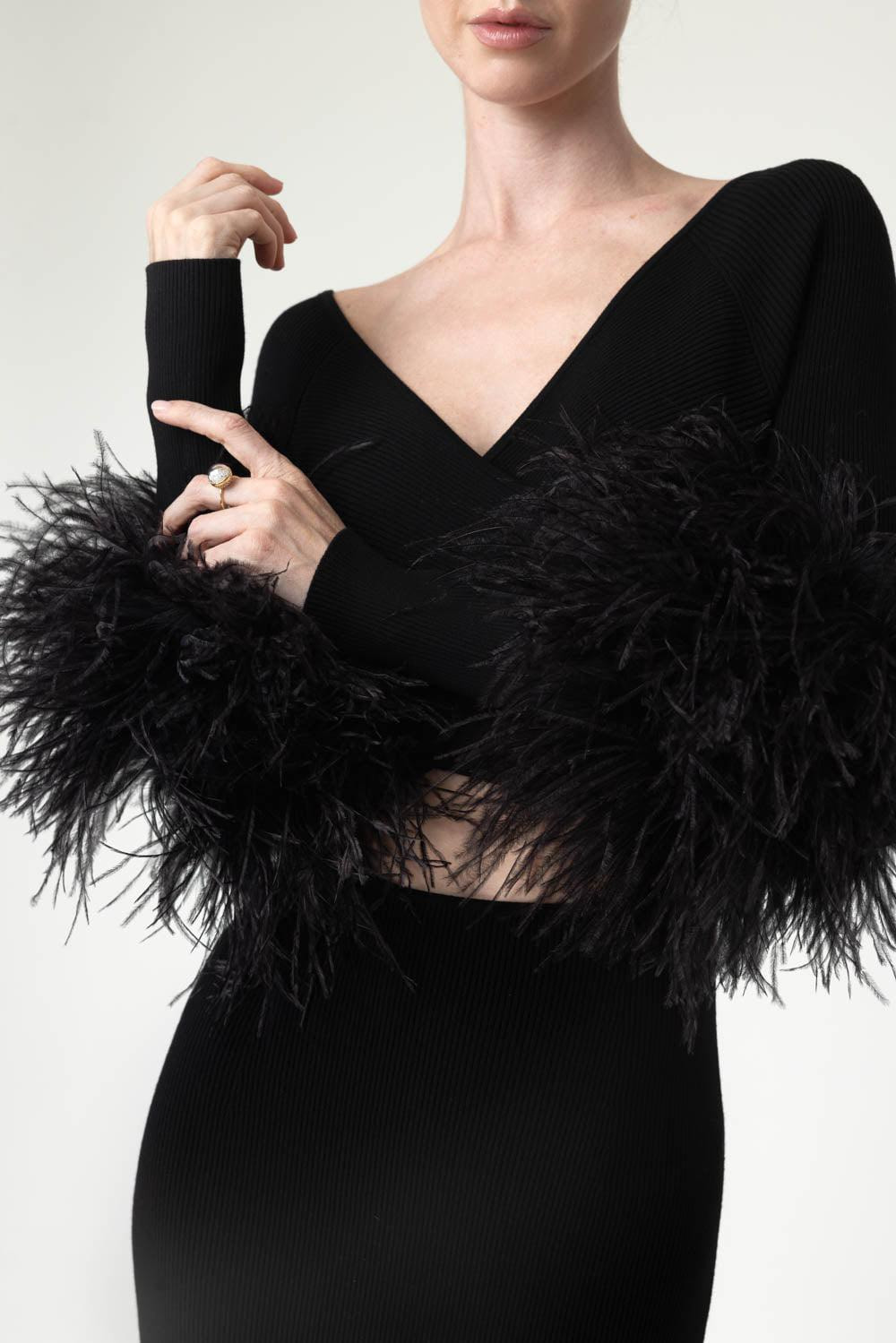 Cut Out Feather Dress - 3