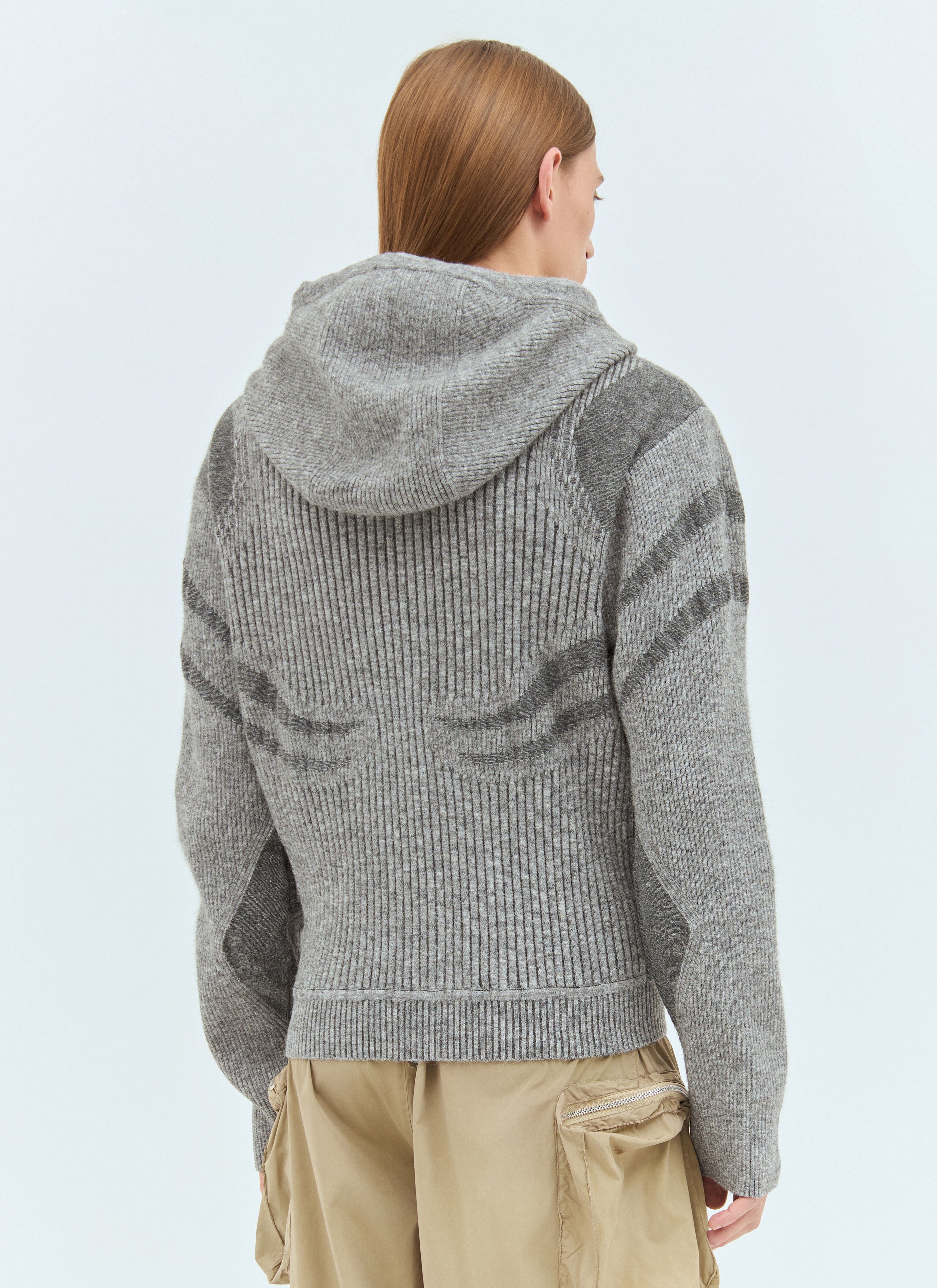 Plated Zip Hooded Sweater - 5