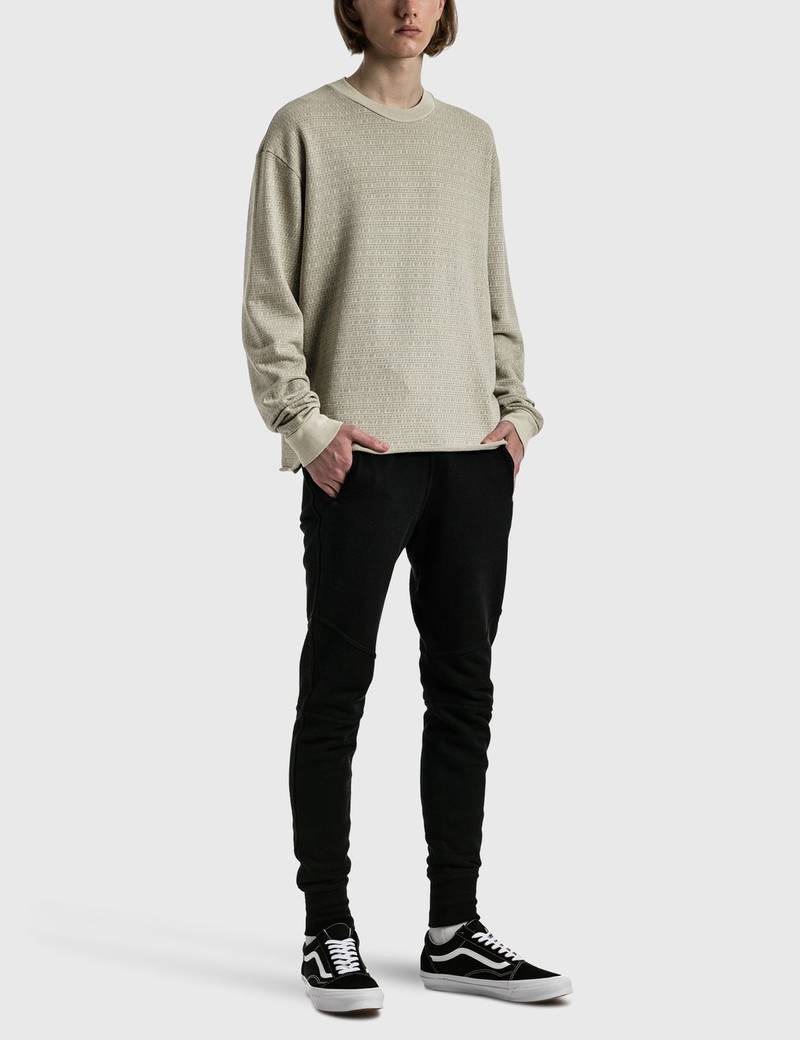 John Elliott RAW EDGE JACQUARD TERRY CREWNECK outlook