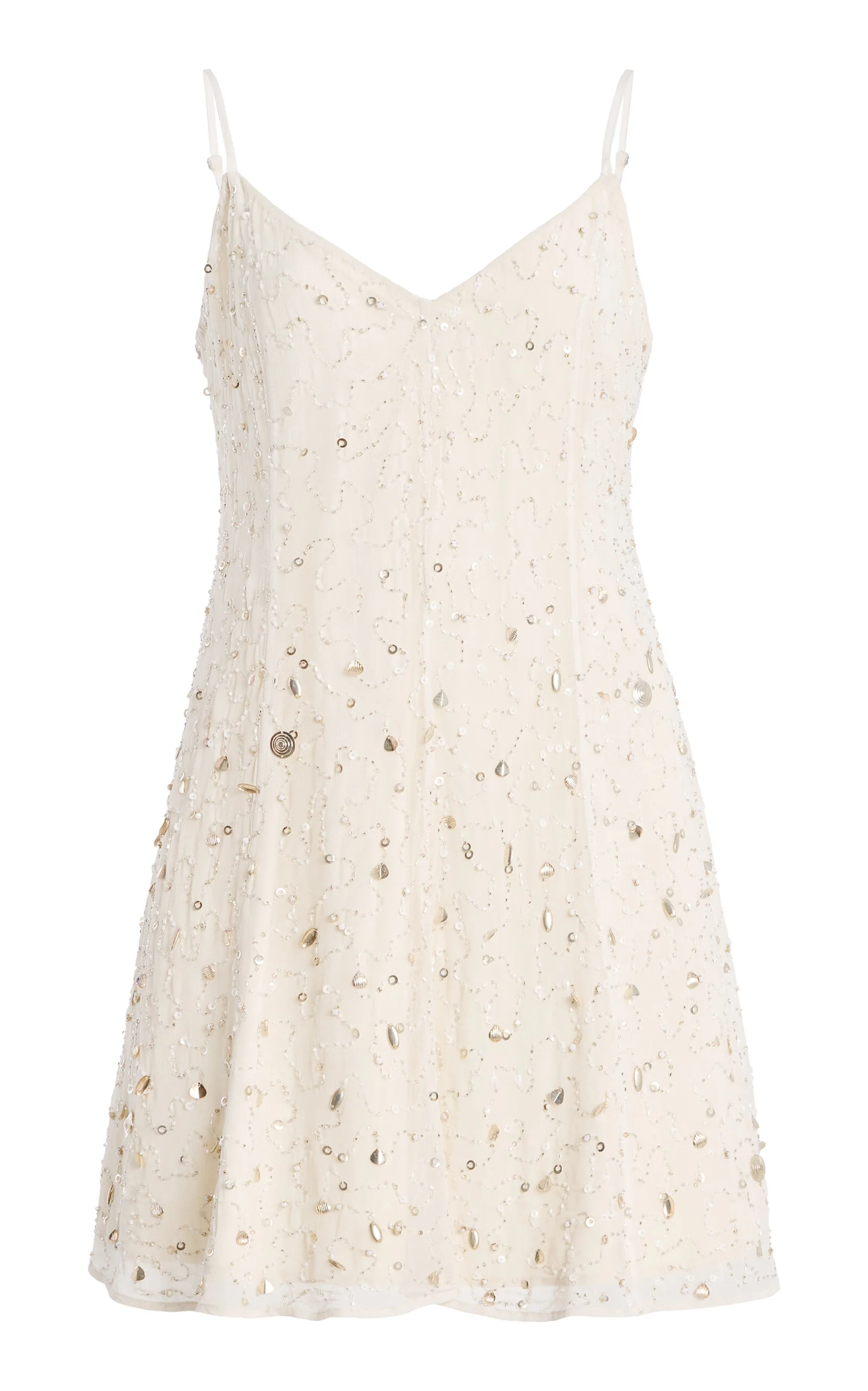 Emily Embellished Chiffon Mini Dress ivory - 1