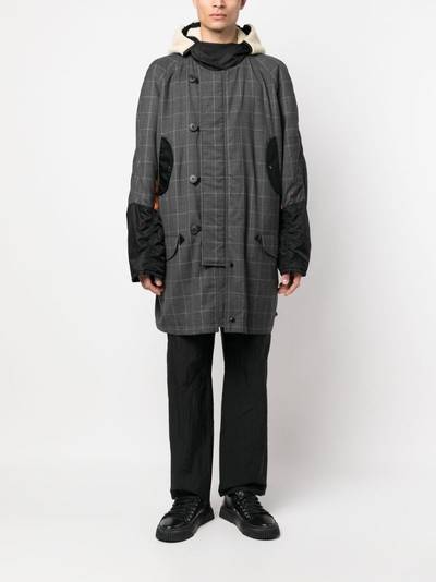 Junya Watanabe MAN checked patchwork coat outlook