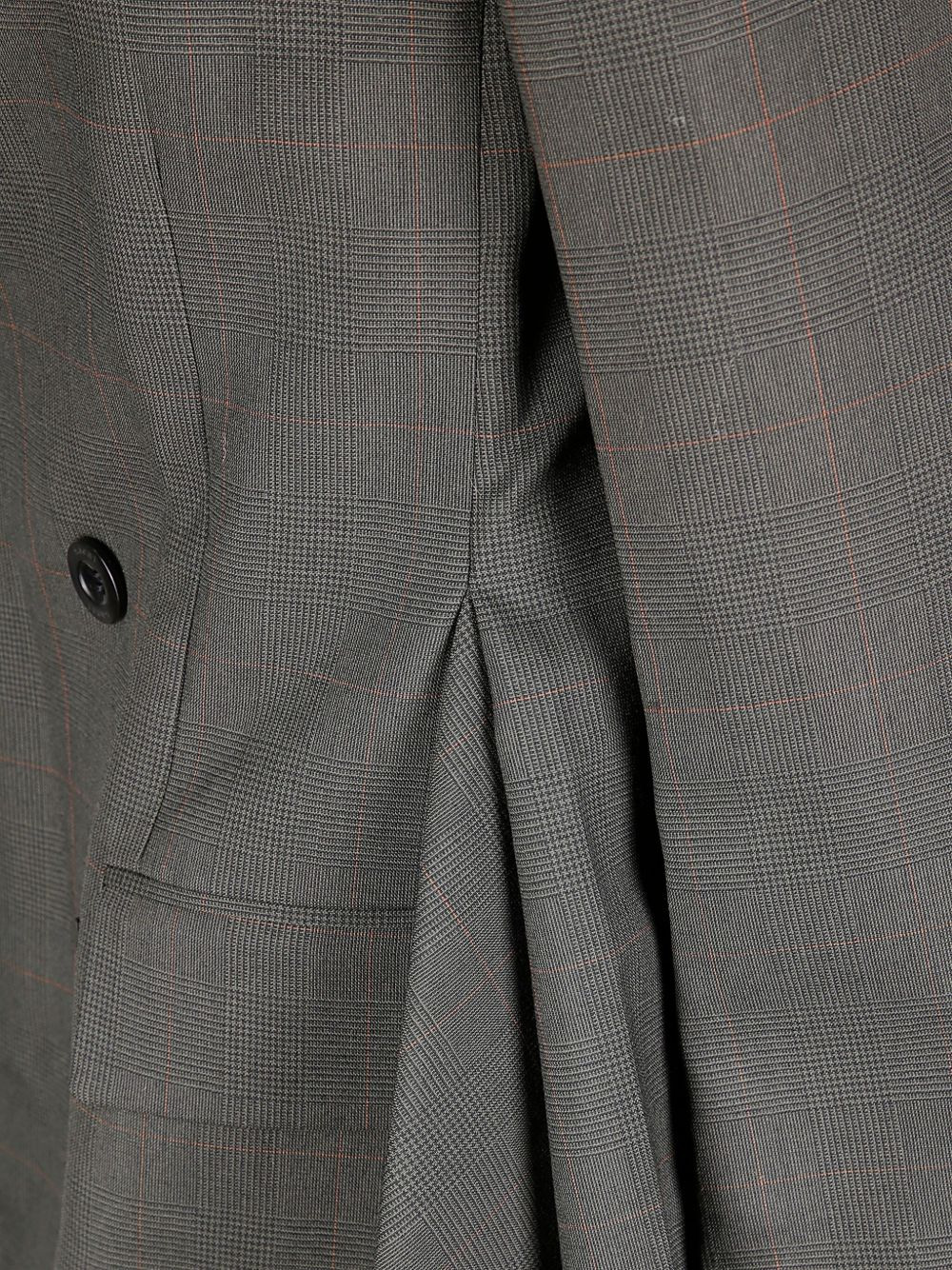 double-breasted checked-pattern blazer - 3