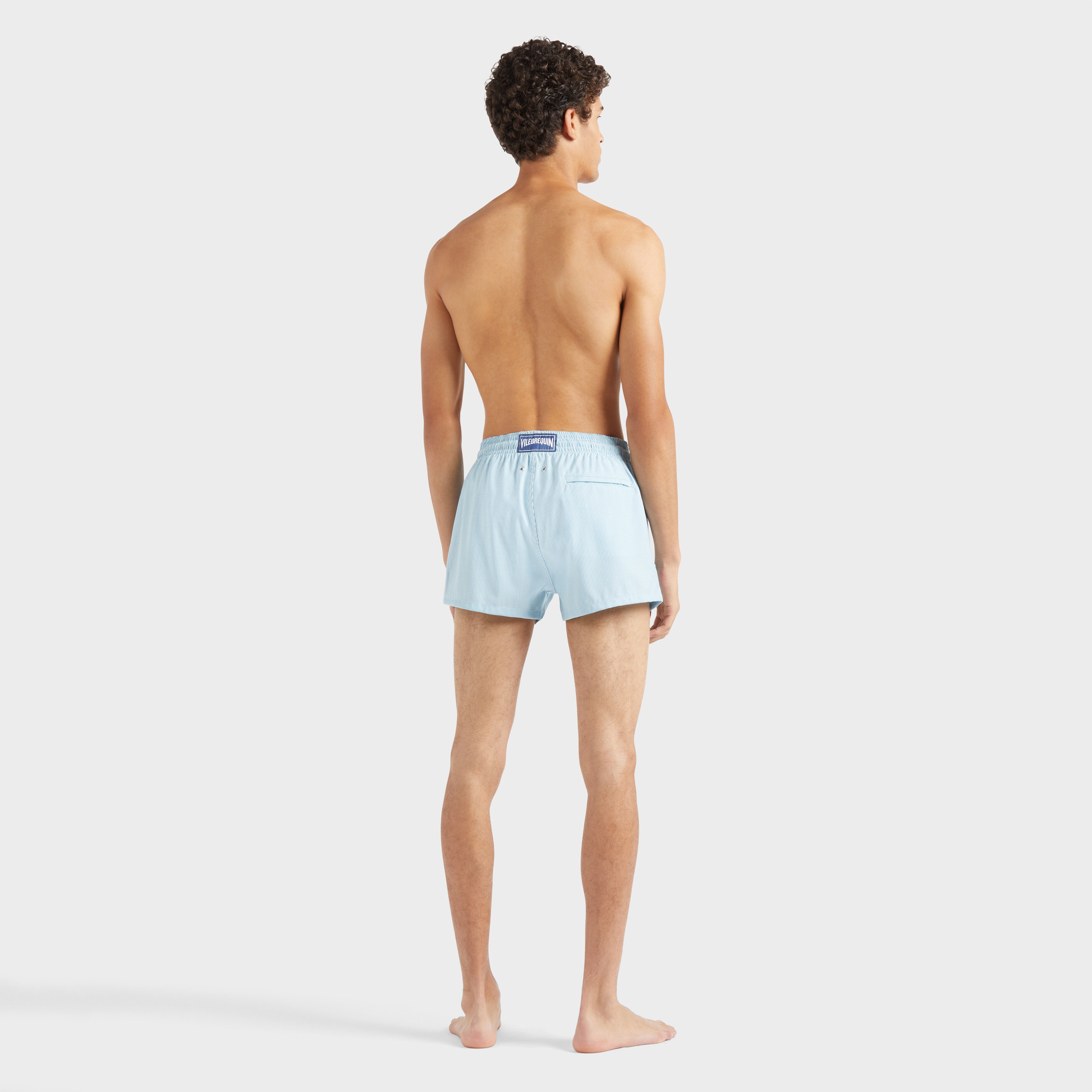 Men Wool Swim shorts Micro Rayures Tailoring - 4