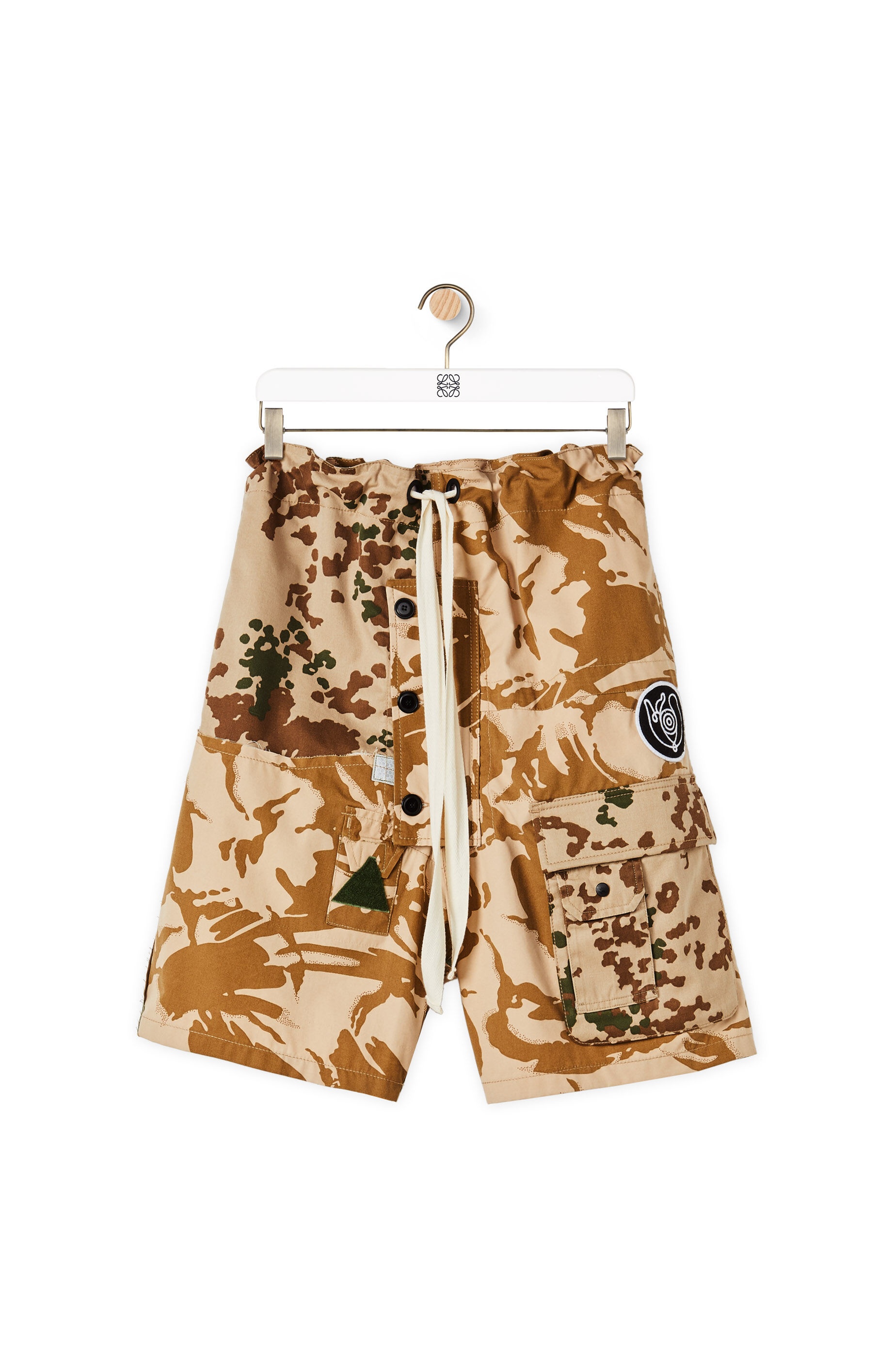 Camo patchwork bermuda shorts - 1