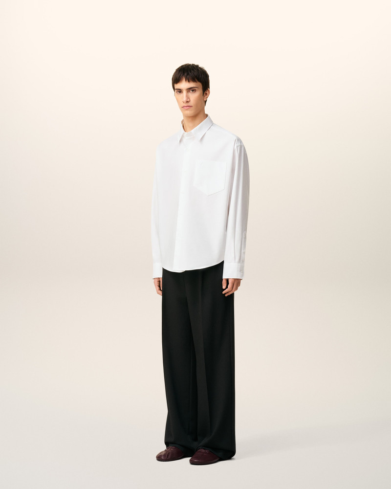 WHITE COTTON AMI DE COEUR BOXY SHIRT 6