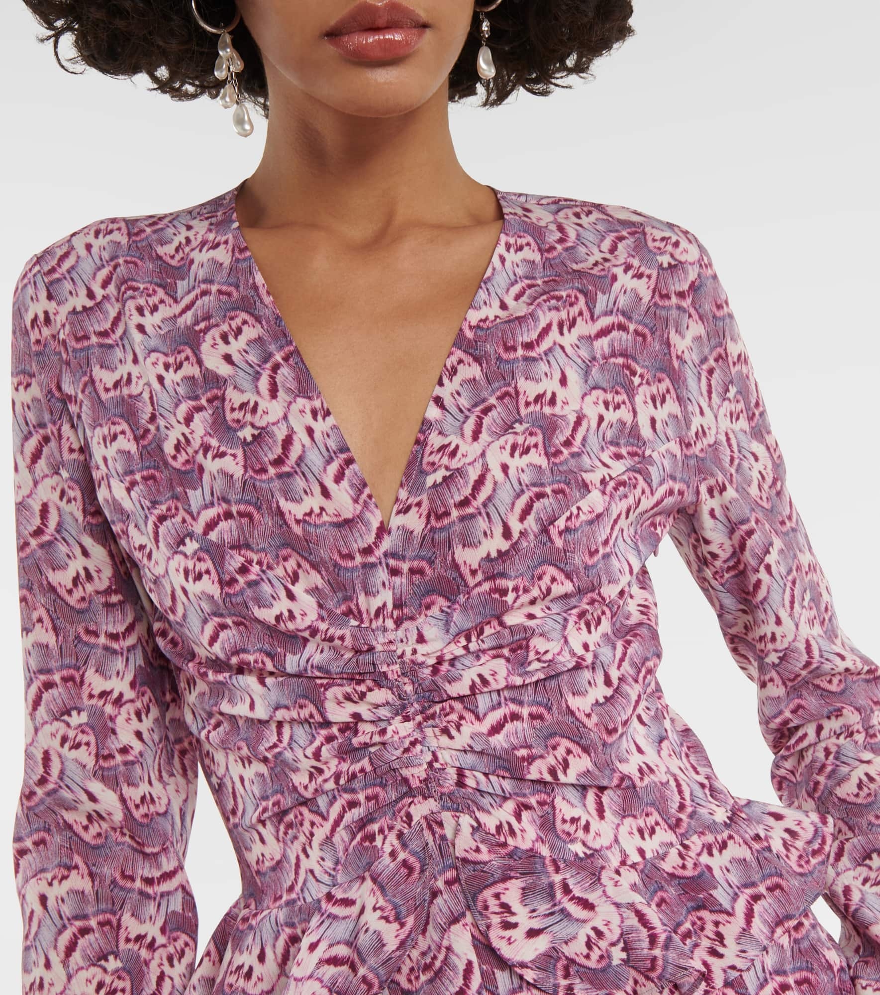 Usmara printed silk-blend minidress - 4