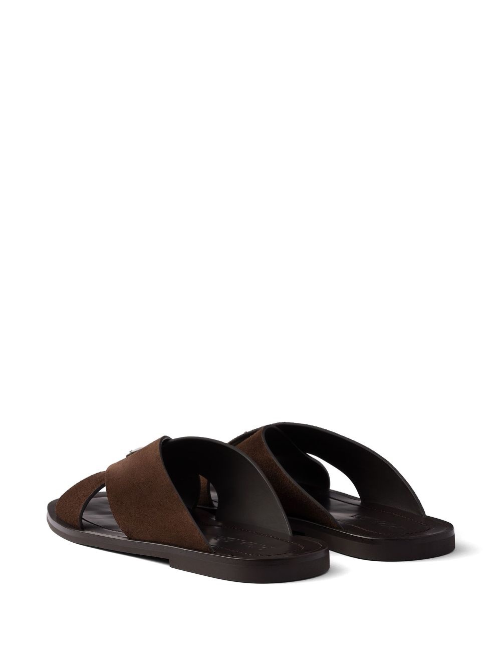 Suede crisscross slides - 3