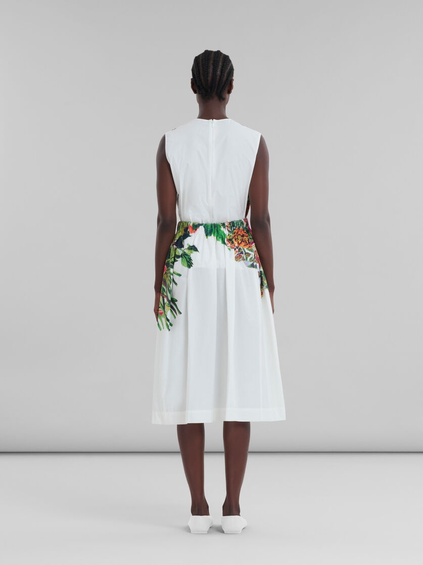 WHITE POPLIN SKIRT WITH MYSTICAL BLOOM PRINT - 3