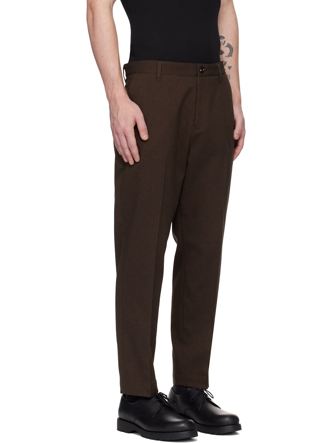 Brown Ankle Trousers - 2
