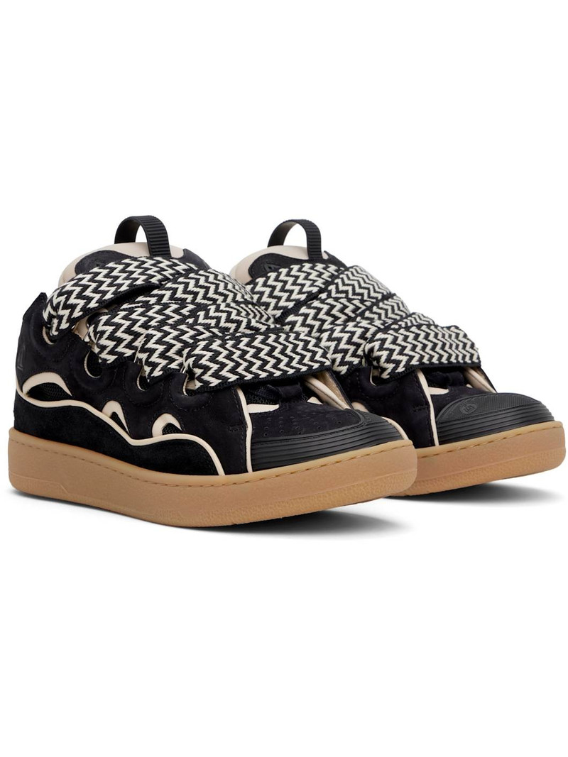 SSENSE Exclusive Black Curb Leather Sneakers 4