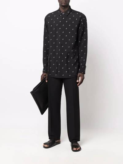 OAMC all-over logo long-sleeve shirt outlook