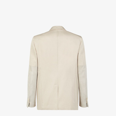 FENDI White cotton blazer outlook