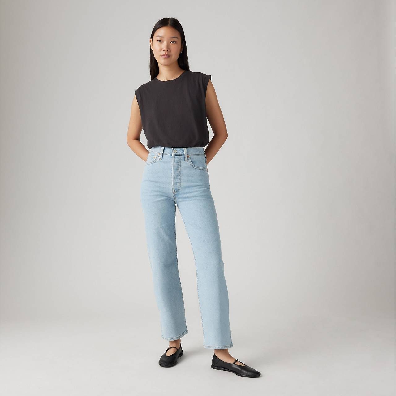 RIBCAGE STRAIGHT ANKLE WOMEN'S JEANS - 2