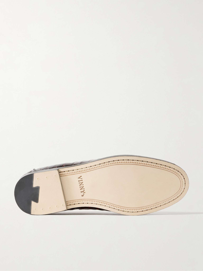 VINNY’s Belgee Croc-Effect Leather Loafers outlook