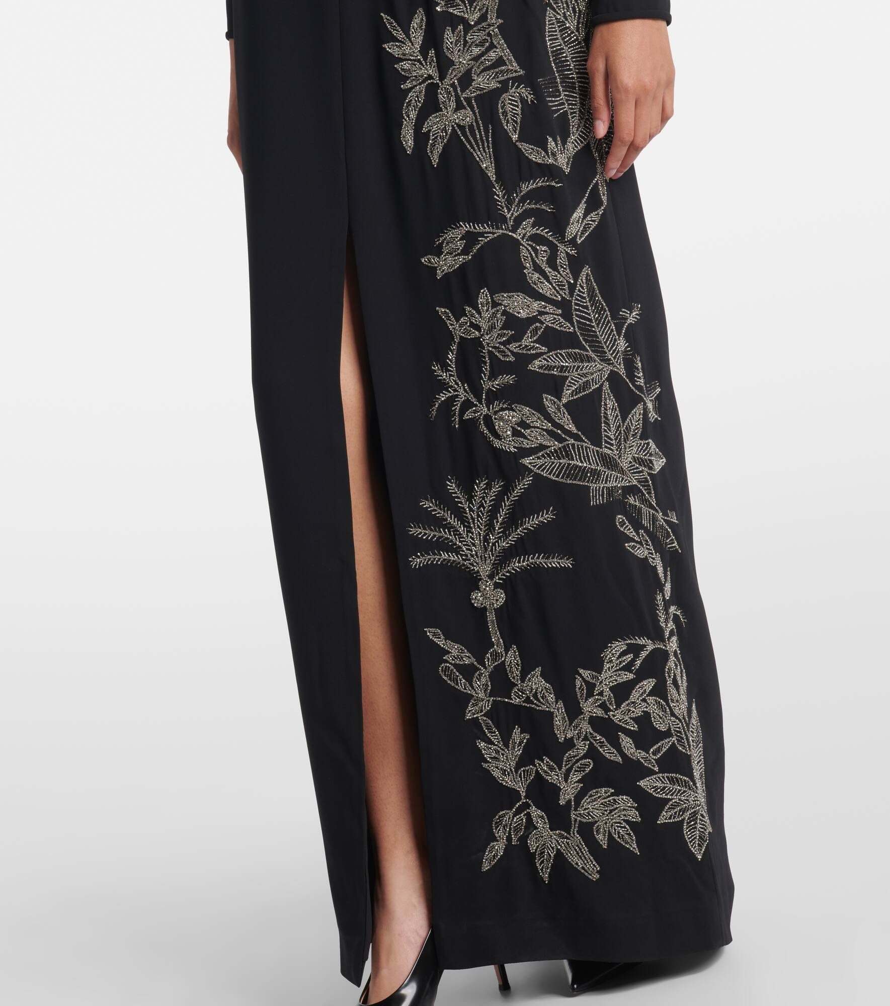 Vita beaded crêpe gown - 5
