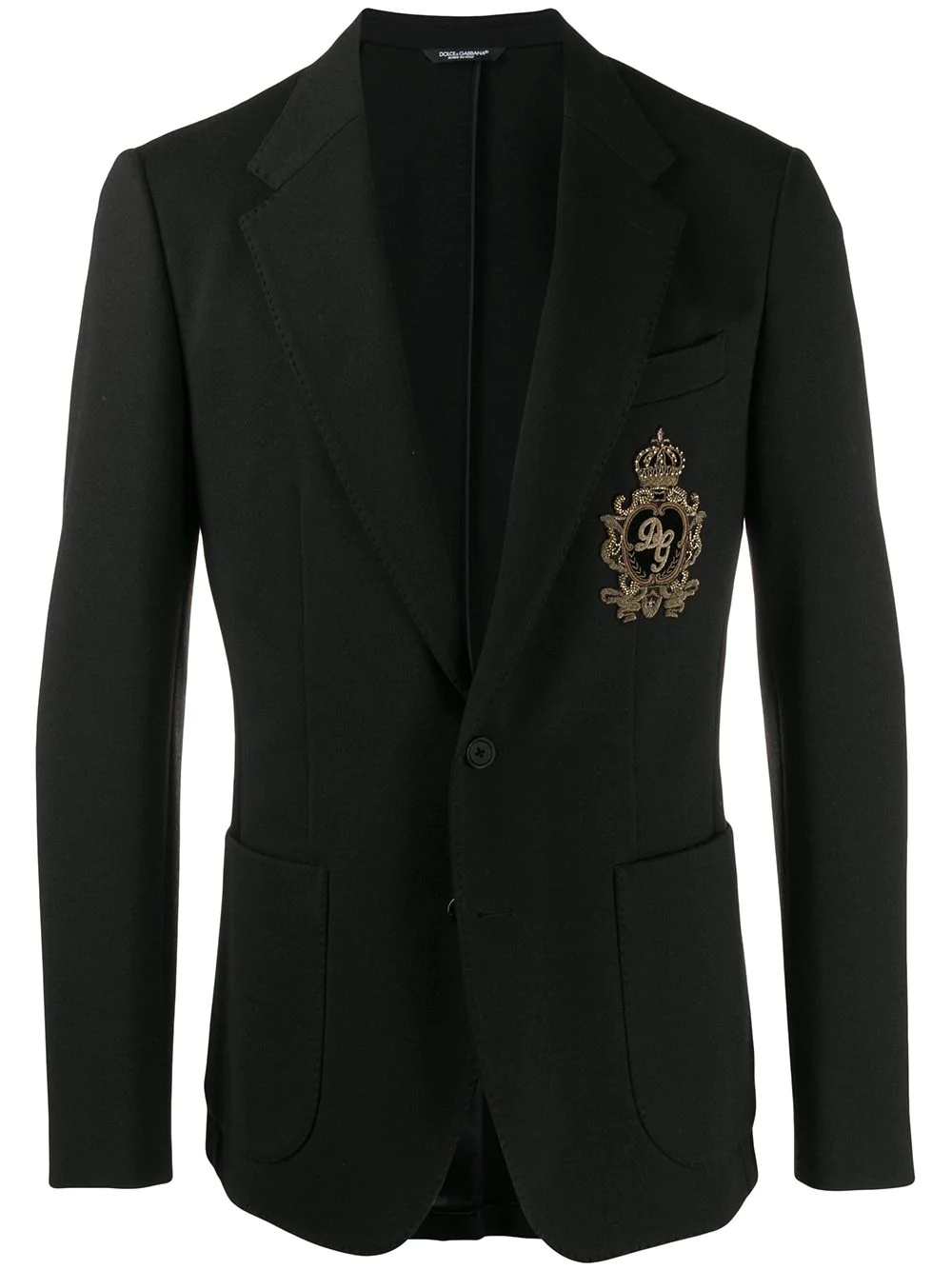 embroidered blazer - 1