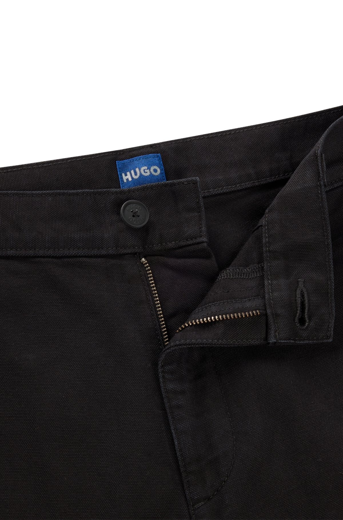 TAPERED-FIT TROUSERS IN COTTON CANVAS - 6