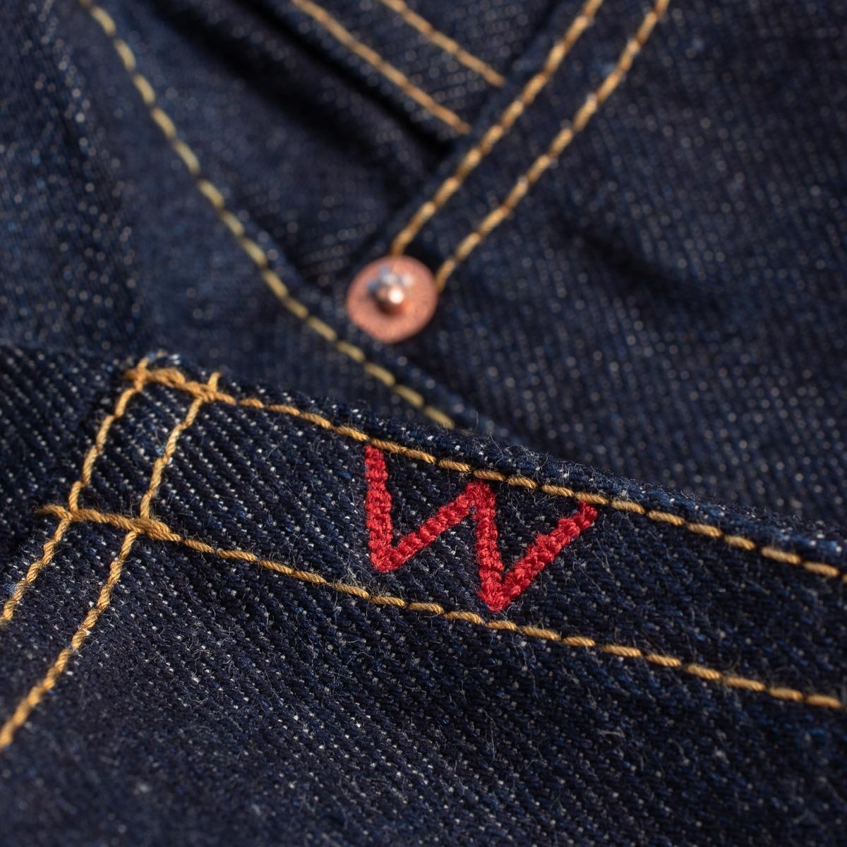 IH-777N 17oz Selvedge Denim Slim Tapered Cut Jeans - Natural Indigo - 11