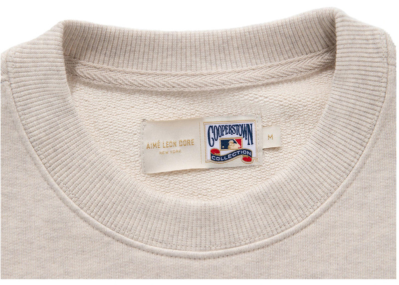 AIMÉ LEON DORE Aime Leon Dore x New York Mets Chainstitch Crewneck Sweatshirt Oatmeal Grey outlook