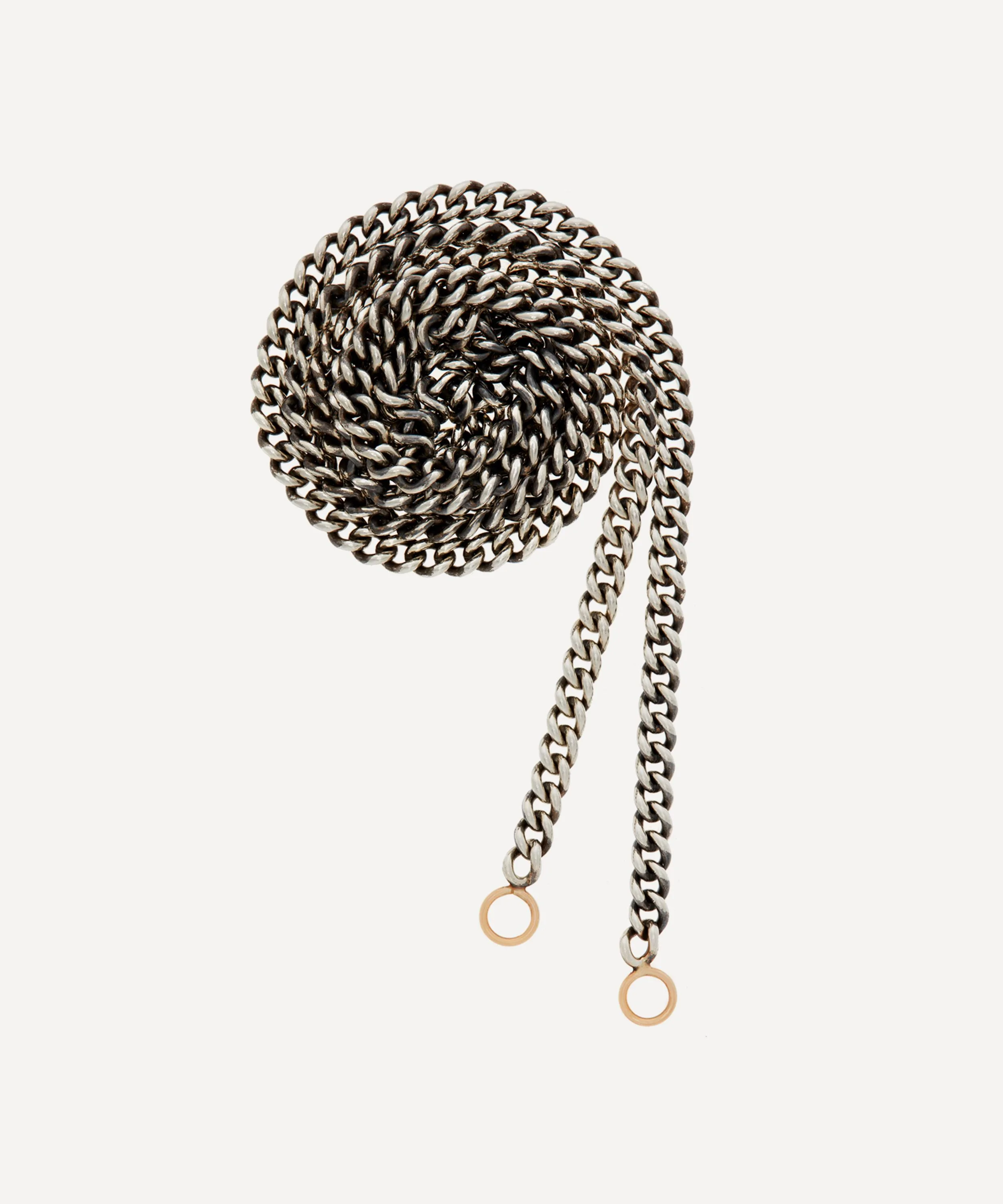 Sterling Silver Heavy Curb Chain Necklace - 1