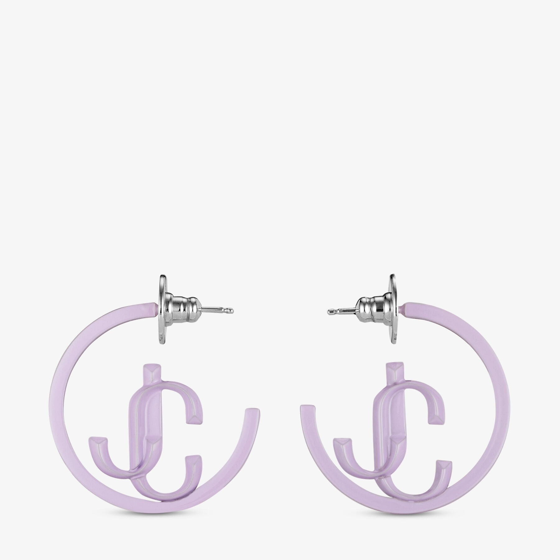 JC Monogram Hoops
Wisteria Metal with Enamel-Finish Monogram Hoop Earrings - 4