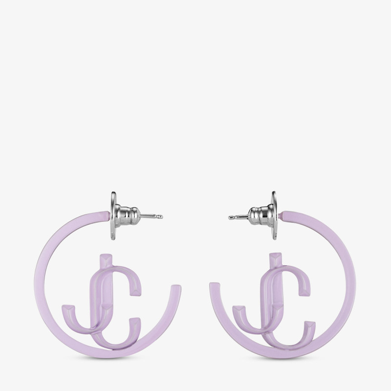 JC Monogram Hoops
Wisteria Metal with Enamel-Finish Monogram Hoop Earrings 4