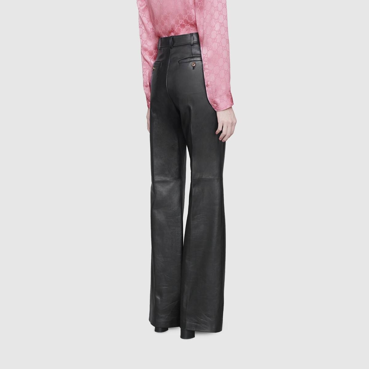 Plongé leather flare pant - 4