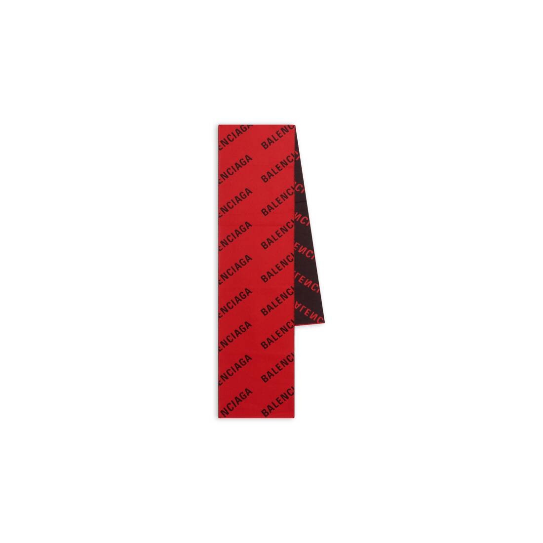 Allover Logo Macro Scarf in Red - 1