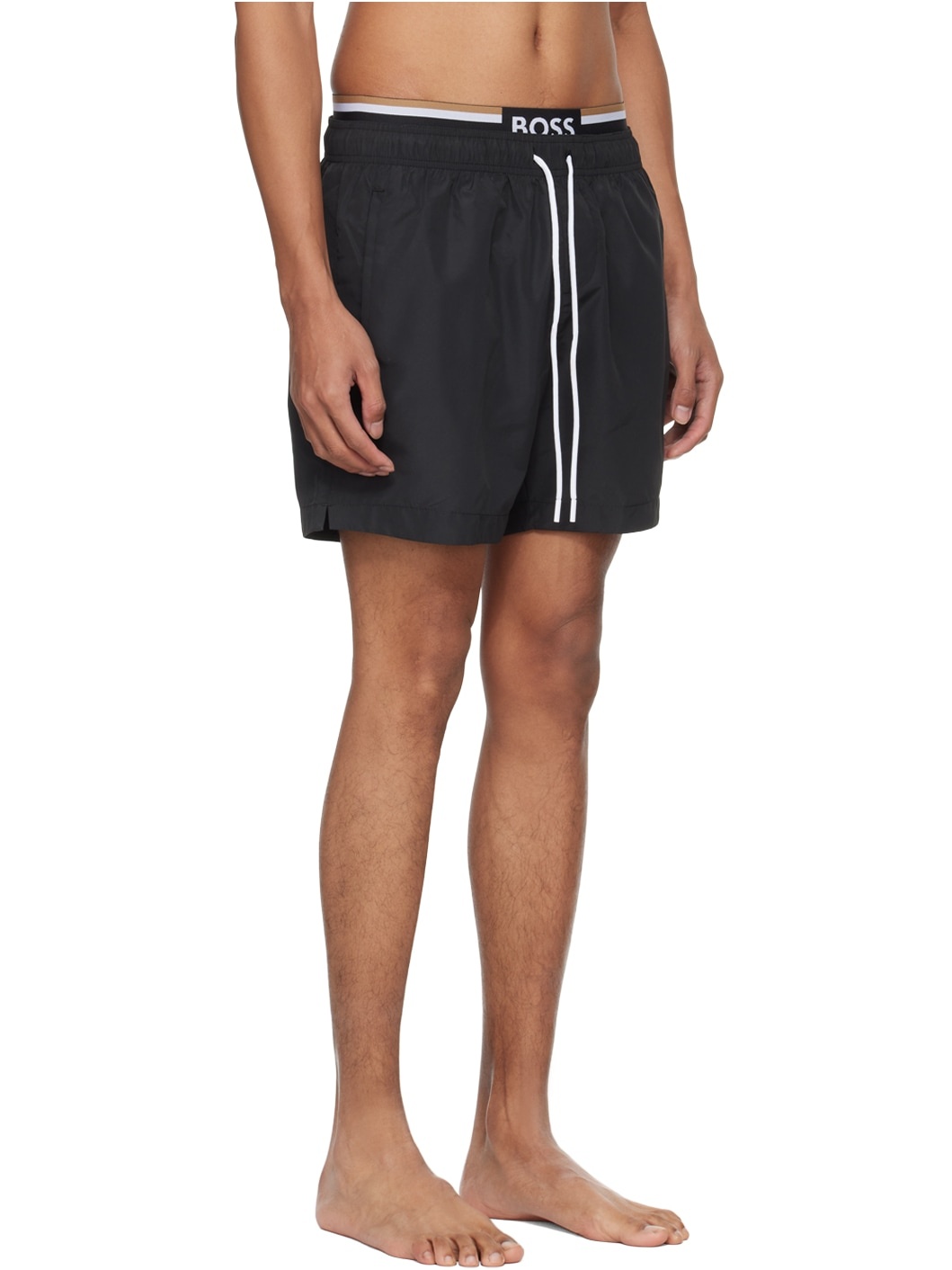 Black Stripe Swim Shorts - 2
